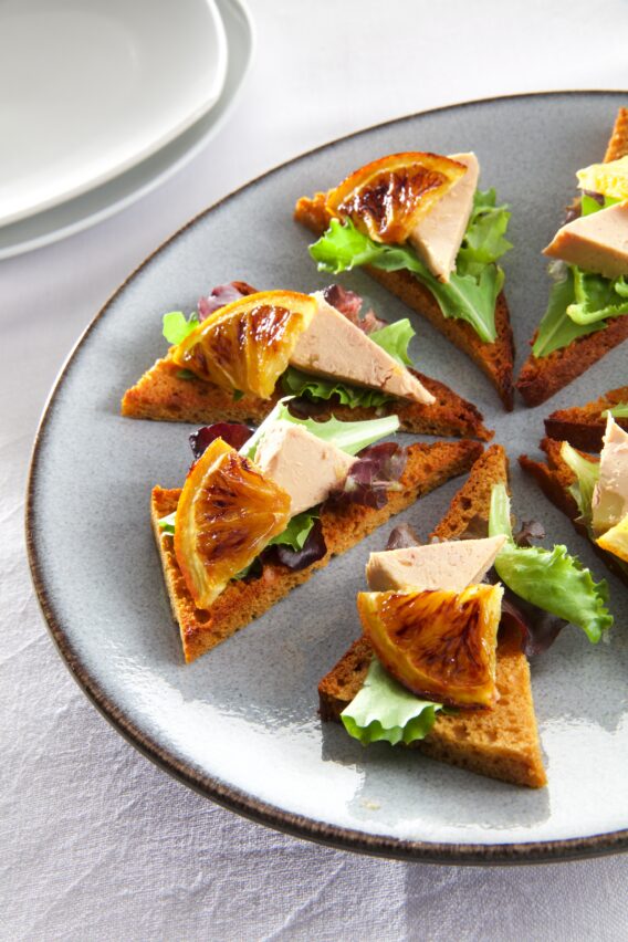 Foie gras met getoaste peperkoek