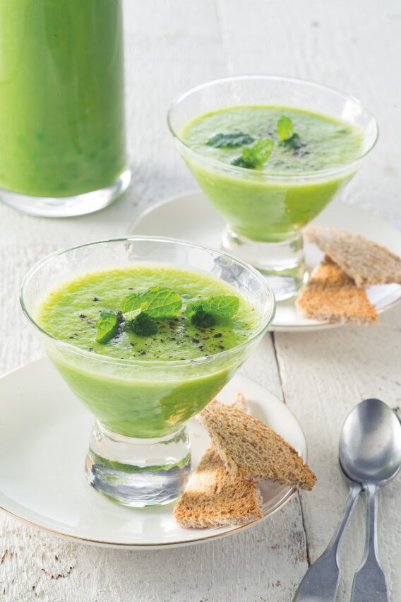 Gazpacho van erwten