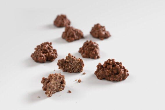 Chocolade los gepofte rijst